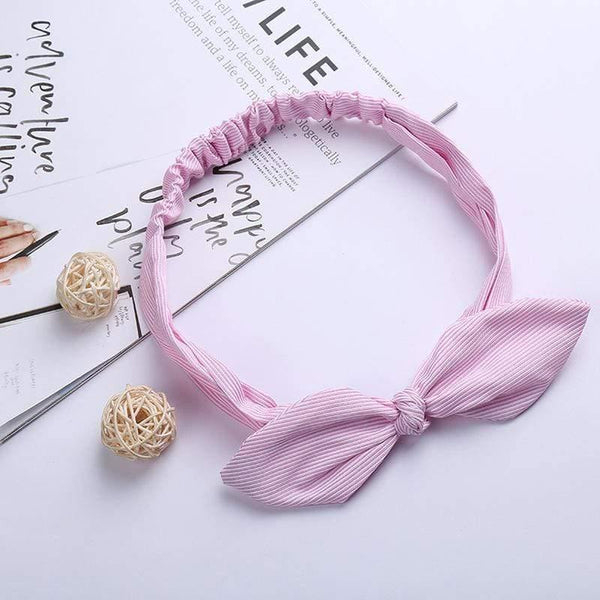 Women Rabbit Ear Print Headbands Retro Hair Accessories Knotted Turban Bandage Bandanas Hairband Headwrap Hair Bands