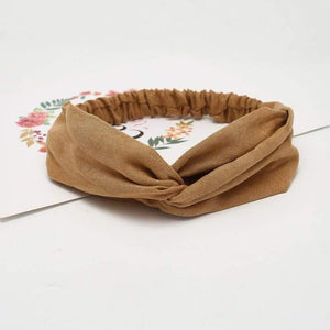 Women Summer Autumn Suede Headband Vintage Cross Knot Elastic Hair Bands Soft Solid Girls Hairband Hair Accessories