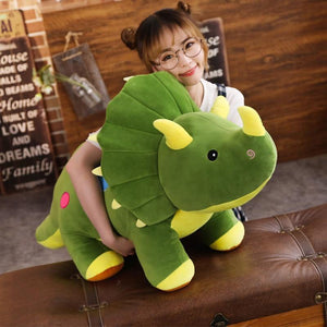 40-100cm Creative Big Plush Soft Triceratops Stegosaurus Plush Toy Dinosaur Doll Stuffed Toy Kids Dinosaurs Toy Birthday Gifts