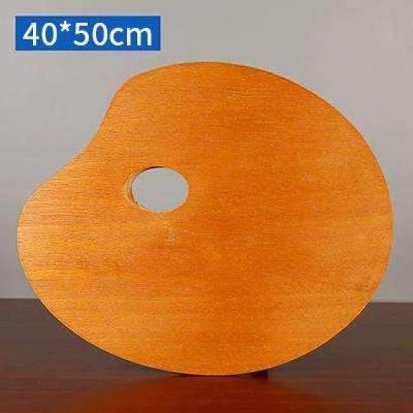 Planet Gates 40  50cm 1 Piece Wooden Walnut Color Oval Oil Painting Palette Professional Oil Acrylic Paint Drawing Palette Paleta Art Supplies