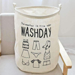 Planet Gates 40*50cm Cotton Linen Laundry Basket for Dirty Clothes Waterproof Folding Toy Organizer Storage Bucket Home Storage&Organization