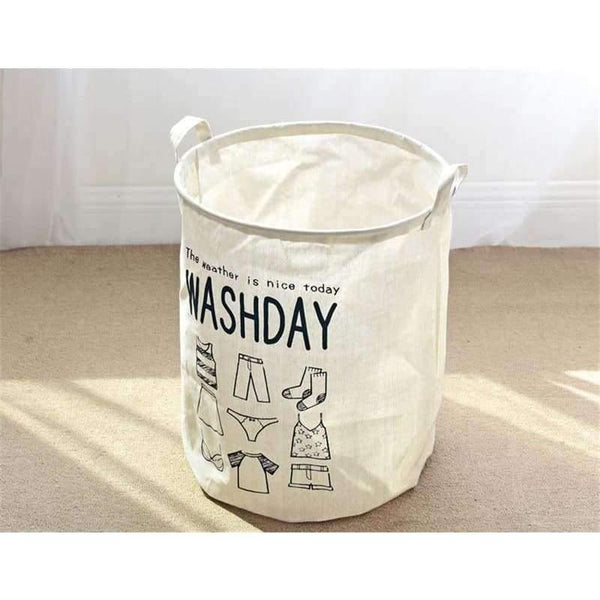 Planet Gates 40*50cm Cotton Linen Laundry Basket for Dirty Clothes Waterproof Folding Toy Organizer Storage Bucket Home Storage&Organization