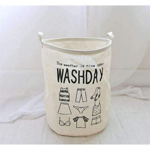 Planet Gates 40*50cm Cotton Linen Laundry Basket for Dirty Clothes Waterproof Folding Toy Organizer Storage Bucket Home Storage&Organization