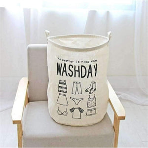 Planet Gates 40*50cm Cotton Linen Laundry Basket for Dirty Clothes Waterproof Folding Toy Organizer Storage Bucket Home Storage&Organization