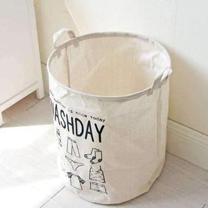 Planet Gates 40*50cm Cotton Linen Laundry Basket for Dirty Clothes Waterproof Folding Toy Organizer Storage Bucket Home Storage&Organization