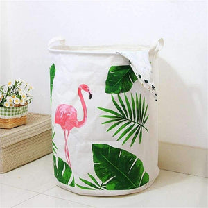 Planet Gates 40*50cm Ins Style Laundry Basket  Linen Flamingo Print Books Dirty Clothes Toys Organizer Home Storage & Organization