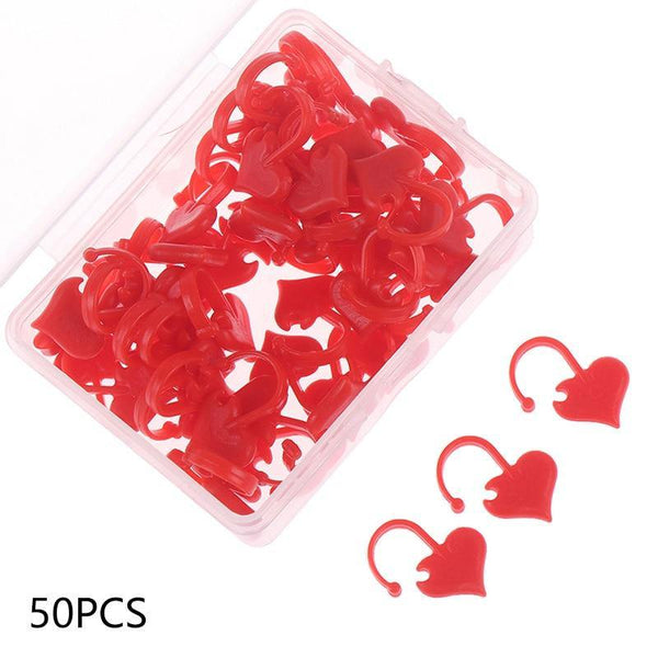 Planet Gates 40/50pcs Locking Stitch Markers Heart Shoes Shaped Stitch Holder DIY Needle Arts Craft Knitting Crochet Weave Sewing Tools