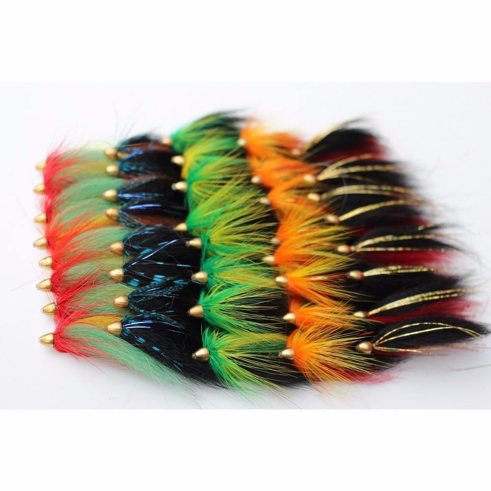 Planet Gates 40 pcs/lot Cone Head Tube Fly 5 Assorted Colors Popular Streamer Fly Salmon Trout Steelhead Fly Fishing Flies Lures Set