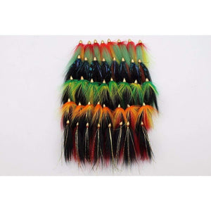 Planet Gates 40 pcs/lot Cone Head Tube Fly 5 Assorted Colors Popular Streamer Fly Salmon Trout Steelhead Fly Fishing Flies Lures Set