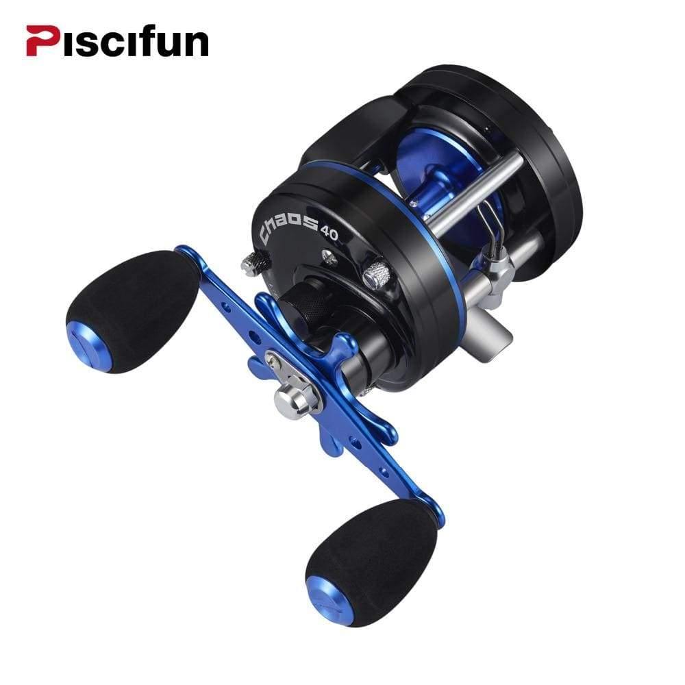 Planet Gates 40 series / 7 / Left Hand CHAOS Right Left Handed Metal Fishing Bait casting Reel Super 5.3:1 Max drag 9.1kg Fishing Reel Black Blue wheel Drum