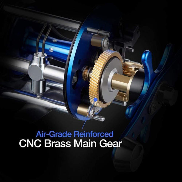 Planet Gates 40 series / 7 / Left Hand CHAOS Right Left Handed Metal Fishing Bait casting Reel Super 5.3:1 Max drag 9.1kg Fishing Reel Black Blue wheel Drum