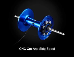 Planet Gates 40 series / 7 / Left Hand CHAOS Right Left Handed Metal Fishing Bait casting Reel Super 5.3:1 Max drag 9.1kg Fishing Reel Black Blue wheel Drum