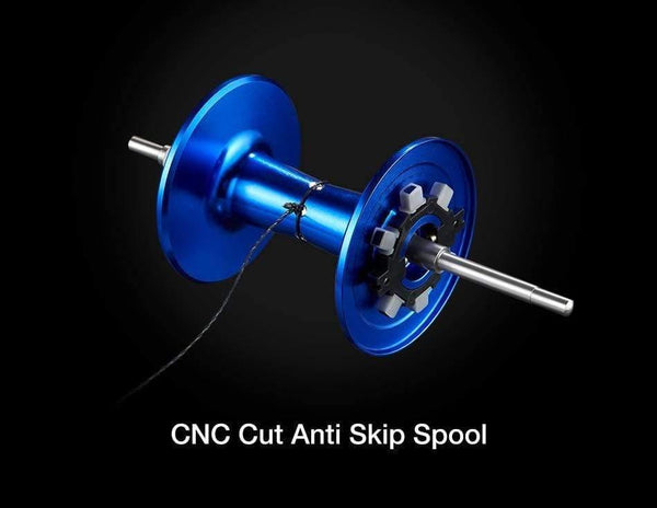 Planet Gates 40 series / 7 / Left Hand CHAOS Right Left Handed Metal Fishing Bait casting Reel Super 5.3:1 Max drag 9.1kg Fishing Reel Black Blue wheel Drum