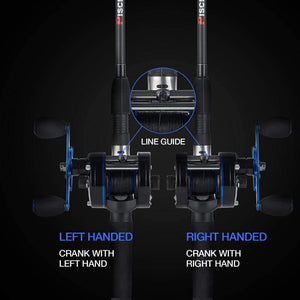 Planet Gates 40 series / 7 / Left Hand CHAOS Right Left Handed Metal Fishing Bait casting Reel Super 5.3:1 Max drag 9.1kg Fishing Reel Black Blue wheel Drum