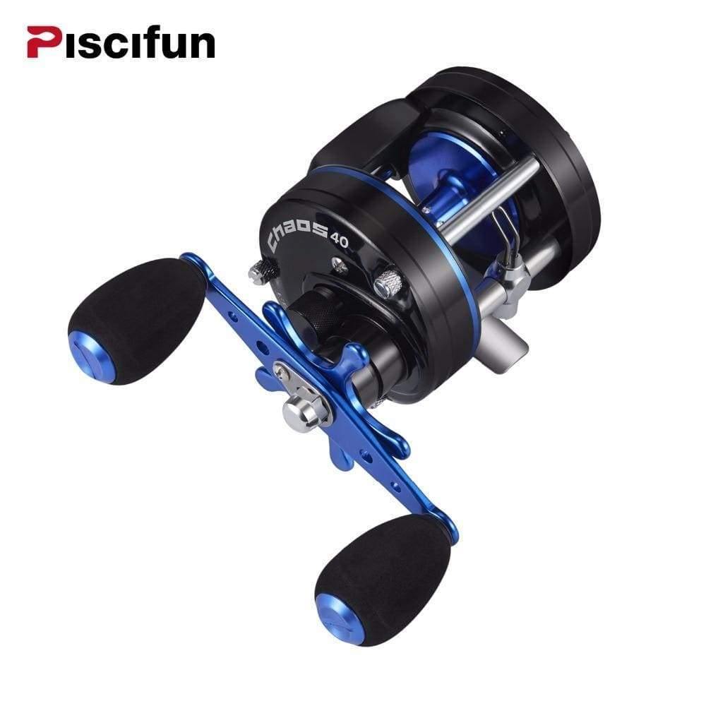 Planet Gates 40 series / 7 / Left Hand CHAOS Right Left Handed Metal Fishing Bait casting Reel Super Light 5.3:1 Max drag 9.1kg Fishing Reel Black Blue wheel