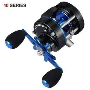 Planet Gates 40 series / 7 / Left Hand CHAOS Right Left Handed Metal Fishing Bait casting Reel Super Light 5.3:1 Max drag 9.1kg Fishing Reel Black Blue wheel