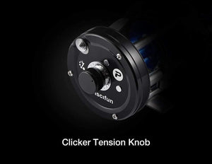 Planet Gates 40 series / 7 / Left Hand CHAOS Right Left Handed Metal Fishing Bait casting Reel Super Light 5.3:1 Max drag 9.1kg Fishing Reel Black Blue wheel