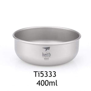 Planet Gates 400ml Camping Pure Titanium Bowls 300ml-900ml Bowls Cookware Tableware Cutlery Ti5333-Ti5338