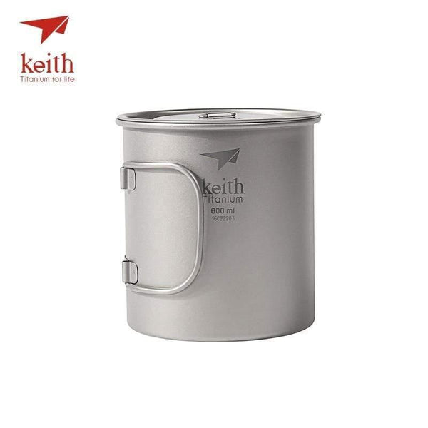 Planet Gates 400ml Outdoor Titanium Water Mugs With Folding Handles Titanium Lids Drinkware Camping Cups Ultralight Travel Mug 300ml-900ml