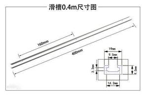 300-1220mm T-track T-slot Miter Track Jig T Screw Fixture Slot 19x9.5mm For Table Saw Router Table Woodworking Tool
