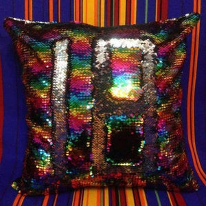 Planet Gates 400mm*400mm / 18 Pillow Mermaid Sequin Pillow Case Magical Color Changing Home Decor Sofa Cushions Cover 40x40cm