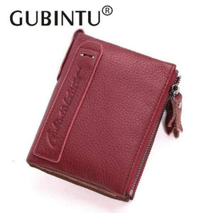 Planet Gates 406red / China leather genuine wallet men double coin pocket zipper men wallets with credit card holder short male clutch slim wallet purse hot