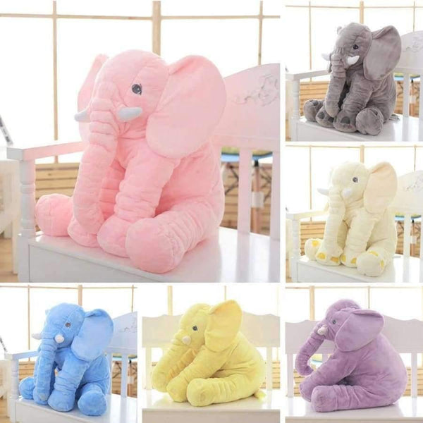 Planet Gates 40cm/60cm Height Large Plush Elephant Doll Toy Kids Sleeping Back Cushion Cute Stuffed Elephant Baby Accompany Doll Xmas Gift