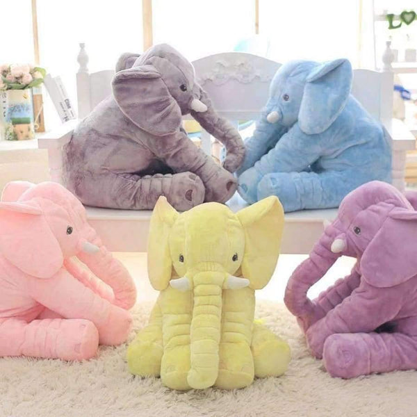 Planet Gates 40cm/60cm Height Large Plush Elephant Doll Toy Kids Sleeping Back Cushion Cute Stuffed Elephant Baby Accompany Doll Xmas Gift