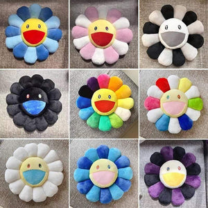 40cm-60cm Sunflower Pillow Soft Flower Stuffed Doll Kawaii Kaikai Kiki Colorful Plush Toy Cushion Gift Sunflower Cushion