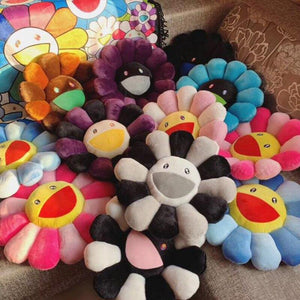 40cm-60cm Sunflower Pillow Soft Flower Stuffed Doll Kawaii Kaikai Kiki Colorful Plush Toy Cushion Gift Sunflower Cushion