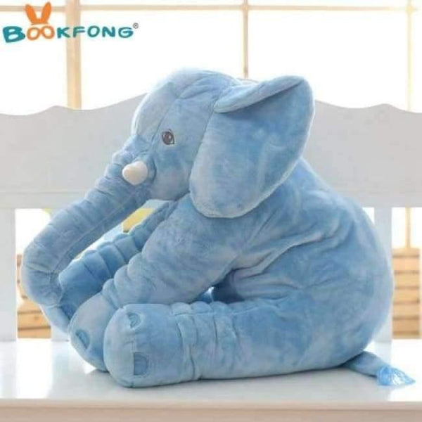 Planet Gates 40cm / Blue 40cm/60cm Large Plush Elephant Doll Kids Sleeping Soft Back Cushion Cute Stuffed Elephant Baby Accompany Doll Xmas Gift