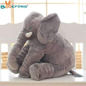 Planet Gates 40cm / Gray 40cm/60cm Large Plush Elephant Doll Kids Sleeping Soft Back Cushion Cute Stuffed Elephant Baby Accompany Doll Xmas Gift