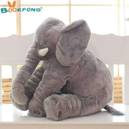 Planet Gates 40cm / Gray 40cm/60cm Large Plush Elephant Doll Kids Sleeping Soft Back Cushion Cute Stuffed Elephant Baby Accompany Doll Xmas Gift