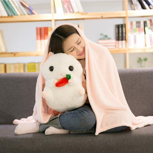 40cm Hamster Toy Cute Hamster Plush With Blanket 3 In 1 Multifunctional Animal Throw Pillow Hamster Hand Warm Soft Doll Kid Gift