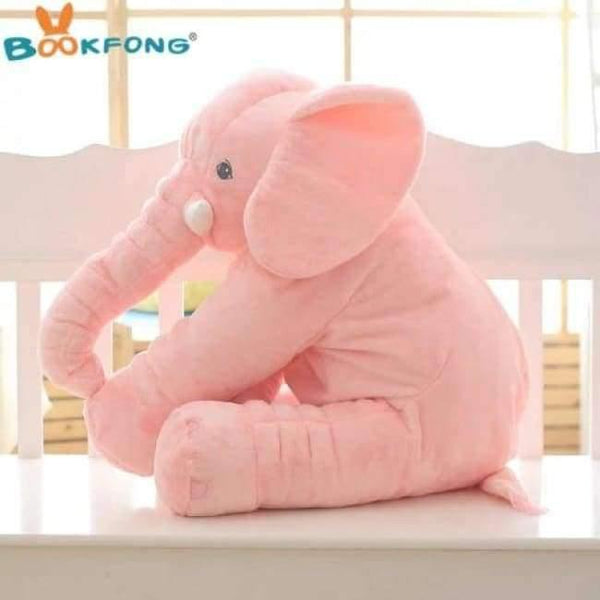 Planet Gates 40cm / Pink 40cm/60cm Large Plush Elephant Doll Kids Sleeping Soft Back Cushion Cute Stuffed Elephant Baby Accompany Doll Xmas Gift