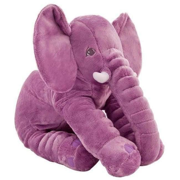 Planet Gates 40cm / Purple 40cm/60cm Height Large Plush Elephant Doll Toy Kids Sleeping Back Cushion Cute Stuffed Elephant Baby Accompany Doll Xmas Gift