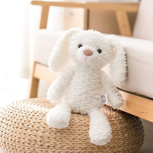 Planet Gates 40cm / white bunny High Quality Soft Long legs Bunny Teddy Bear Dog Elephant Unicorn Stuffed Cartoon Animals Baby Appease toy doll toy for Children