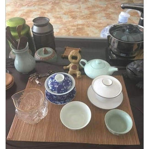 Planet Gates 40cmX30cm Tea accessories bamboo mat Dining Table Mat Heat Insulation Non-Slip Placemats  Tableware Pad Coaster Kitchen Accessorie