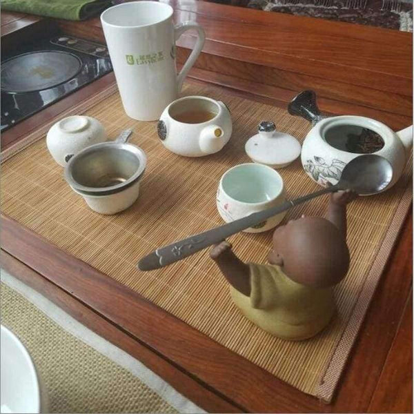 Planet Gates 40cmX30cm Tea accessories bamboo mat Dining Table Mat Heat Insulation Non-Slip Placemats  Tableware Pad Coaster Kitchen Accessorie