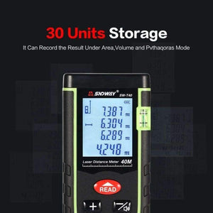 Planet Gates 40M Handheld Laser Distance Meter Rangefinder Trena Laser Tape Range Finder Build Measure Device Ruler Test Tool