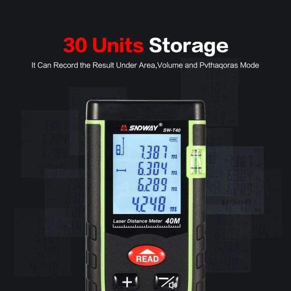 Planet Gates 40M Handheld Laser Distance Meter Rangefinder Trena Laser Tape Range Finder Build Measure Device Ruler Test Tool