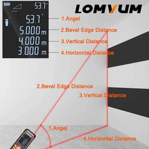 Planet Gates 40M LOMVUM Battery-powered Auto Level Laser Range Finder Multifunction Distance Meter Night Vision Laser Rangefinder Tool