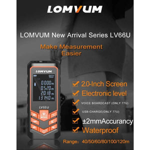Planet Gates 40M LOMVUM Battery-powered Auto Level Laser Range Finder Multifunction Distance Meter Night Vision Laser Rangefinder Tool