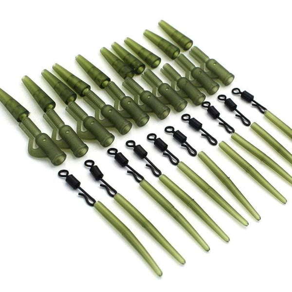 Planet Gates 40PCS Carp Fishing Accessories Lead Clip Quick Change Swivel Tail Rubber Anti Tangle Sleeves for Carp Rigs Coarse Fishing Tackle