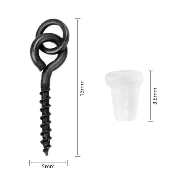 Planet Gates 40pcs Carp Fishing Silicone Boilie Baits Stoper Up Holder Soft Band Bait Screw Boilie Inserts Hair Rigs Fishing Accessories