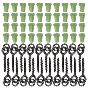 Planet Gates 40pcs Carp Fishing Silicone Boilie Baits Stoper Up Holder Soft Band Bait Screw Boilie Inserts Hair Rigs Fishing Accessories