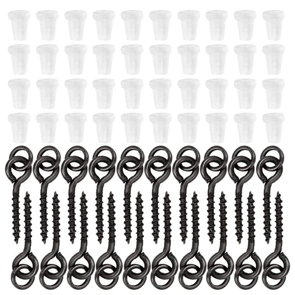 Planet Gates 40pcs Carp Fishing Silicone Boilie Baits Stoper Up Holder Soft Band Bait Screw Boilie Inserts Hair Rigs Fishing Accessories