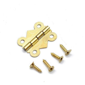 Planet Gates 40pcs KAK 20mm x17mm Bronze Gold Silver Mini Butterfly Door Hinges Cabinet Drawer Jewelry Box Hinge For Furniture Hardware