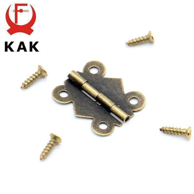 Planet Gates 40pcs KAK 20mm x17mm Bronze Gold Silver Mini Butterfly Door Hinges Cabinet Drawer Jewelry Box Hinge For Furniture Hardware