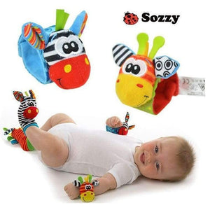 Planet Gates 40pcs/lot baby rattle toys Sozzy Garden Bug Wrist Rattle and Foot Socks 4 style (2 pcs waist+2 pcs socks) (10 set)